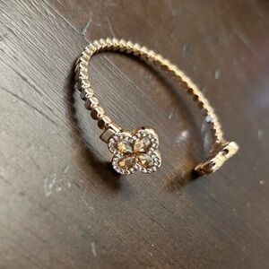 Gold Bomb Party Clover Cuff Bracelet